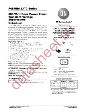 P6SMB100AT3 datasheet  